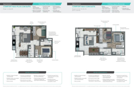 Apartamento à venda com 2 quartos, sendo 1 suíte,  em Santo Amaro, São Paulo, SP
