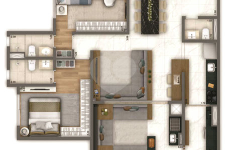Apartamento à venda com 4 quartos, sendo 3 suítes, em Vila São José (ipiranga), São Paulo, SP