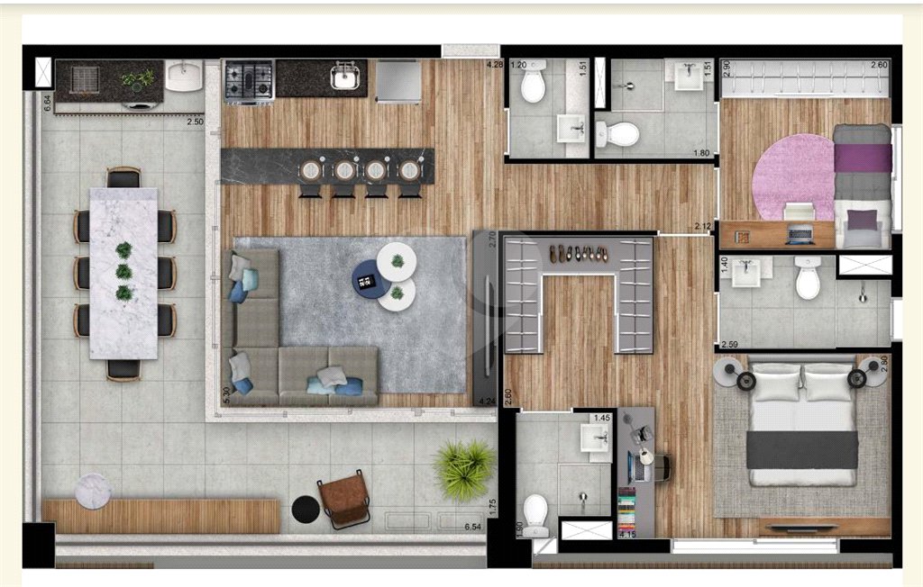 Apartamento à venda com 1 quarto em Perdizes, São Paulo, SP