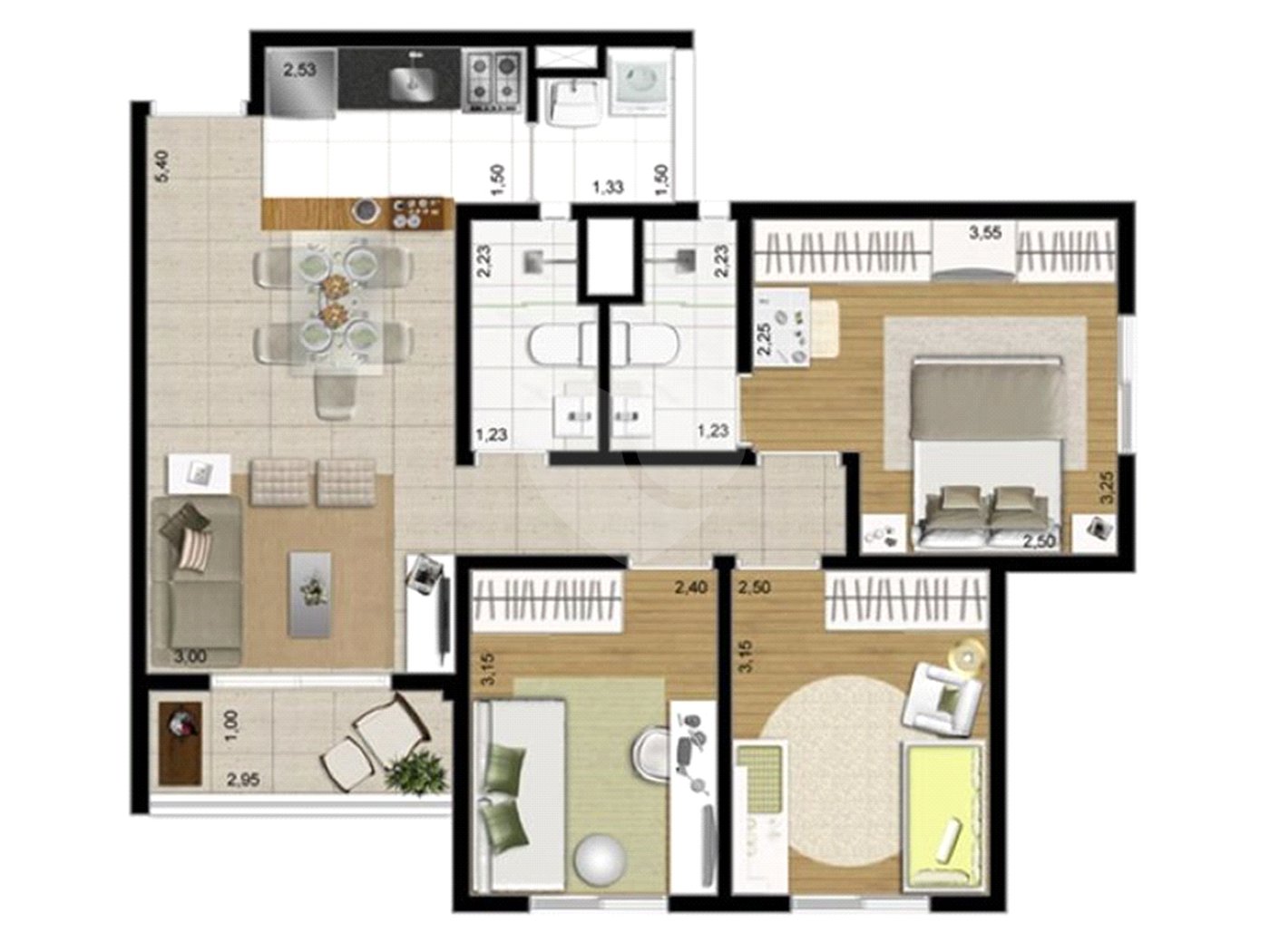 Apartamento à venda com 1 suíte em Vila Andrade, São Paulo, SP