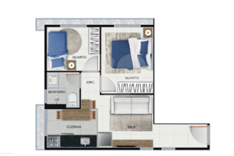 Apartamento à venda com 2 quartos em Santana, São Paulo, SP