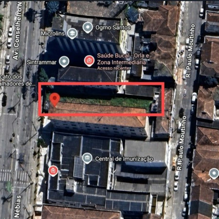 Terreno à venda, 500 m² por R$ 1.500.000,00 - Vila Matias - Santos/SP