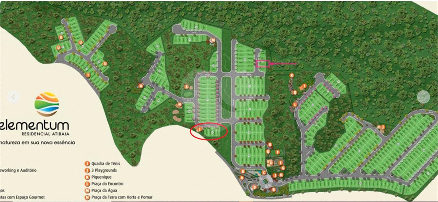 Terreno em Atibaia _ Condomínio Elementum 412m2