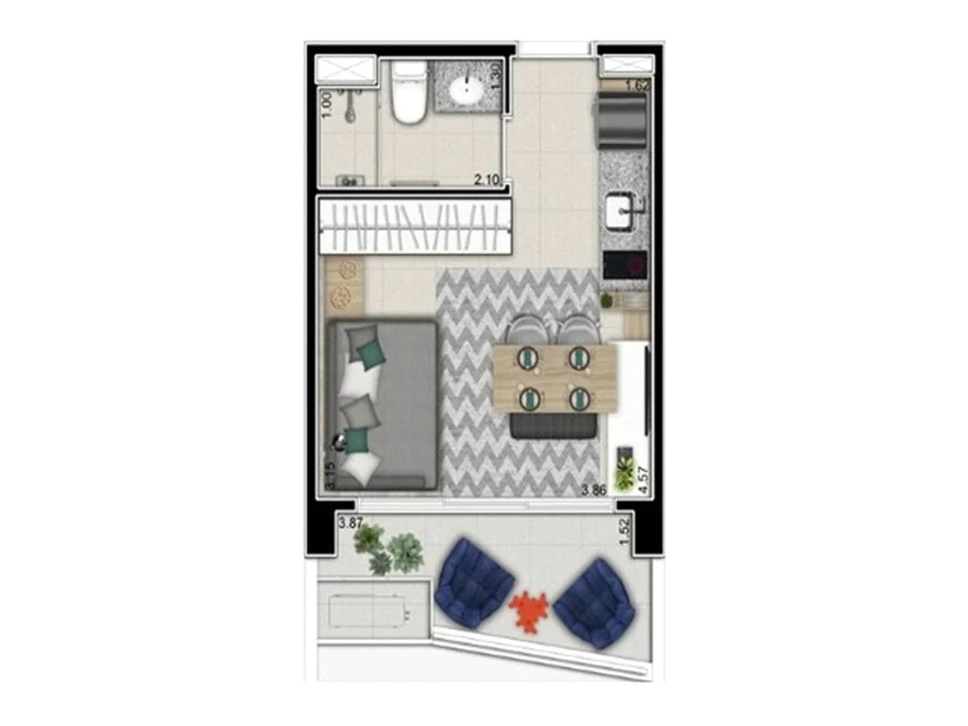 Apartamento à venda com 1 suíte em Butantã, São Paulo, SP