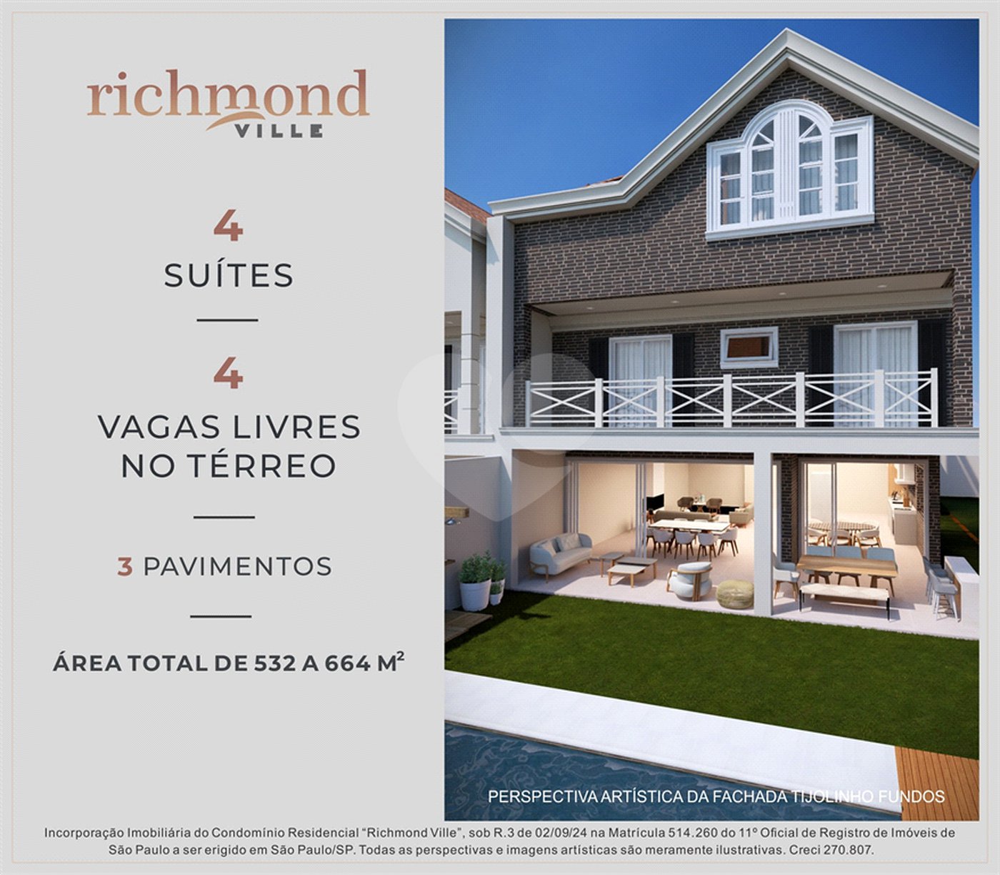 Casa à venda com 4 suítes no condomínio Richmond Ville, São Paulo - SP