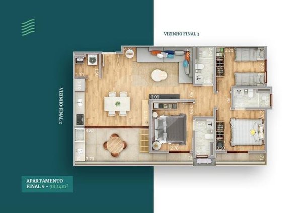 Apartamento 98m² 1