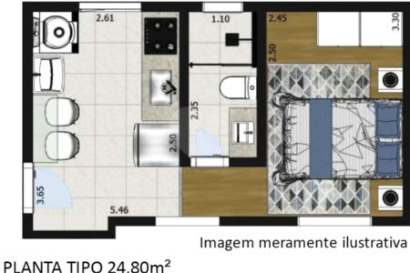 Apartamento à venda com 1 quarto em Santana, São Paulo, SP