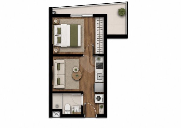Apartamento 26m² 6