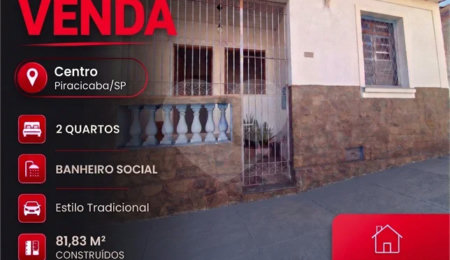 Casa à venda com 2 quartos no Centro, Piracicaba, SP