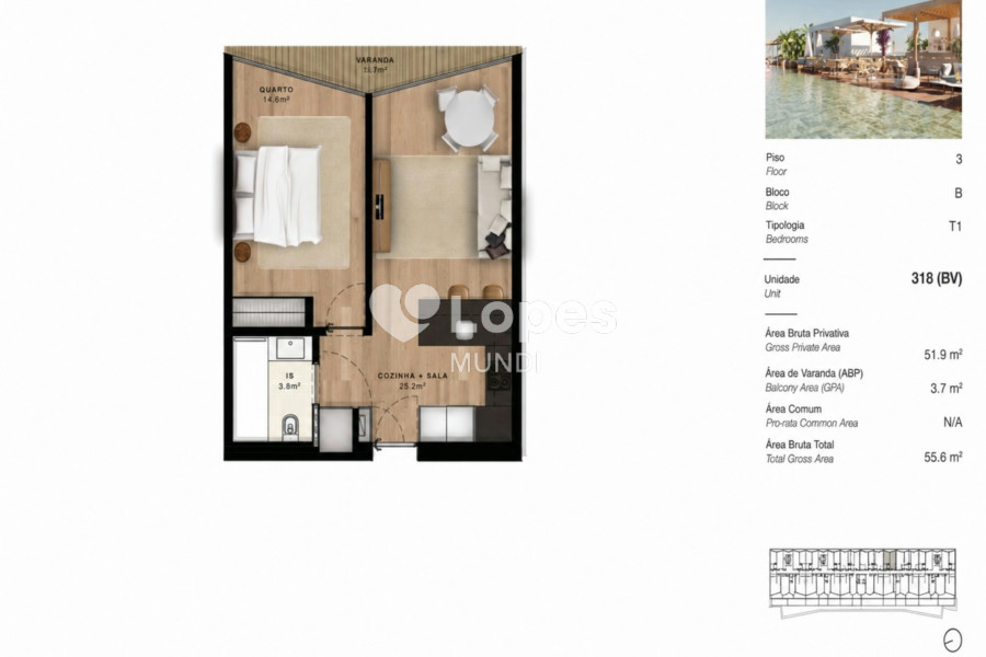 Apartamento T1 à venda na Baía do Seixal, Portugal – Upon Bay Mundet