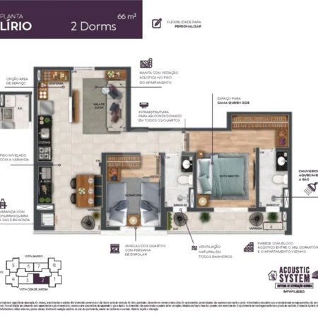 Apartamento à venda com 2 suítes em Jardim Satélite, São José dos Campos, SP