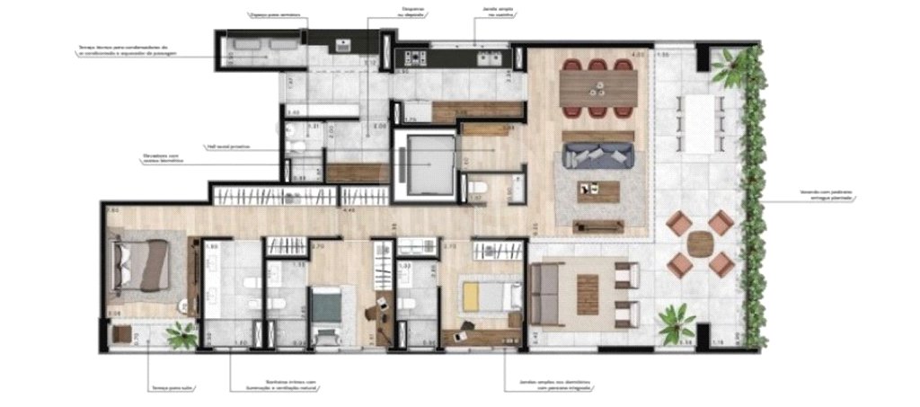 Apartamento à venda com 3 suítes em Cerqueira César, São Paulo, SP