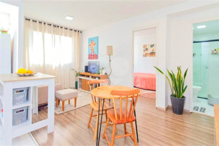 Apartamento mobiliado a venda no Cambuci de 36 metros com 1 quarto, sem vaga