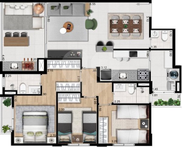 Apartamento 98m² 1