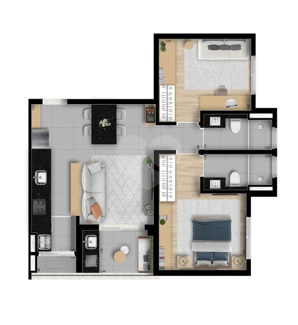 Apartamento 66m² 3