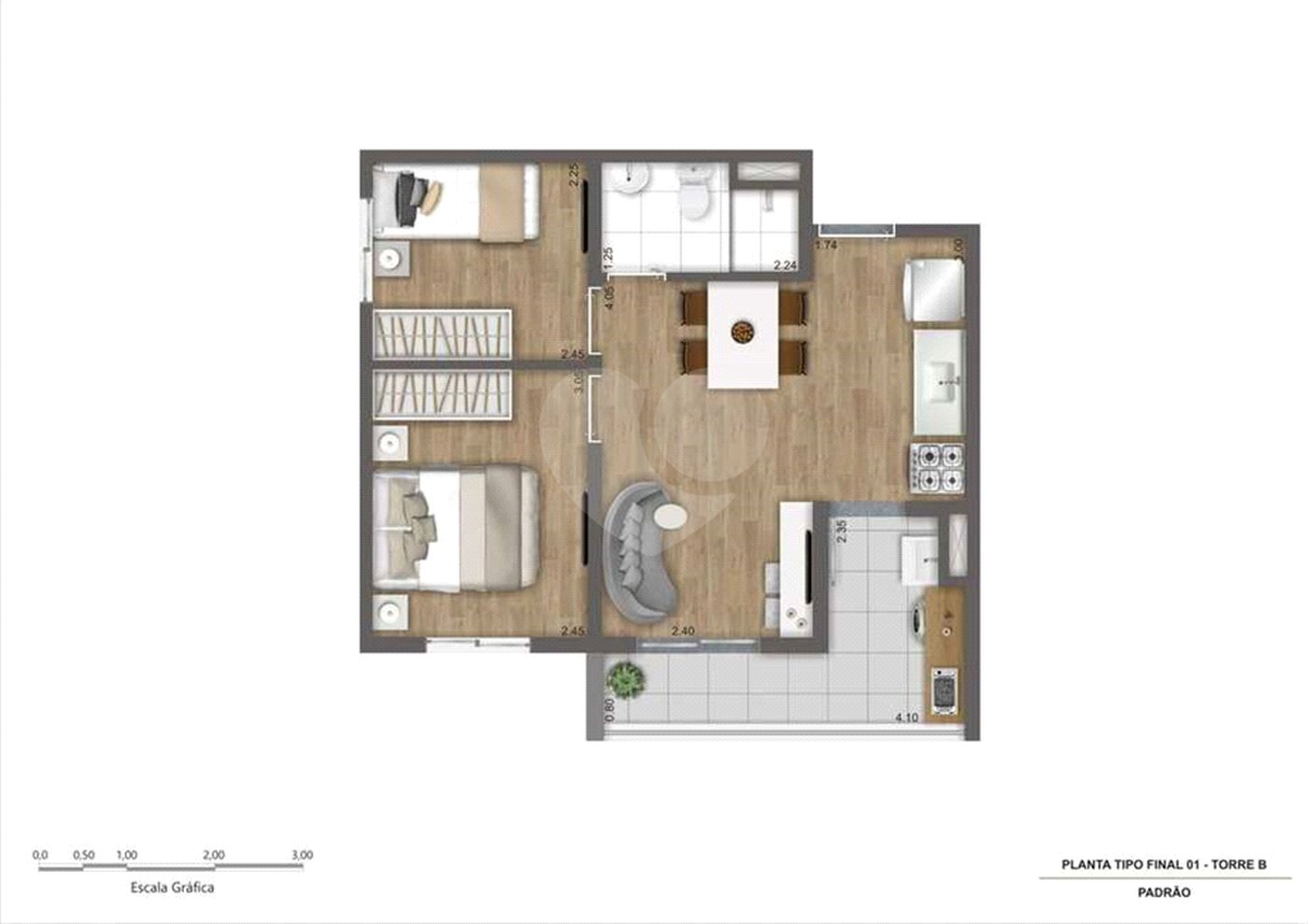Apartamento à venda com 2 quartos, sendo 1 suíte, em Campo Grande, São Paulo, SP