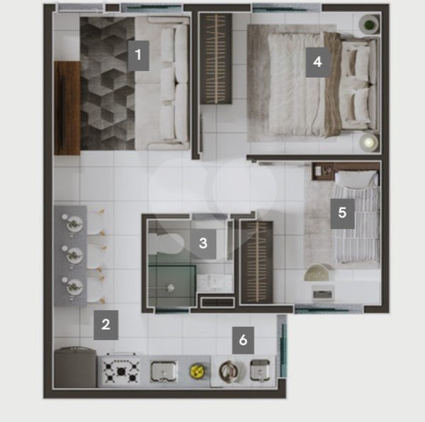 Apartamento 37m² 2