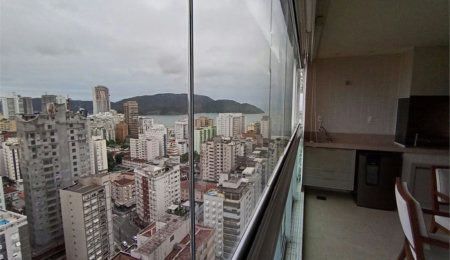 Apartamento Residencial para locação, Boqueirão, Santos - AP0256.
