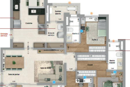Apartamento à venda com 3 suítes em Santa Maria, Santo André, SP