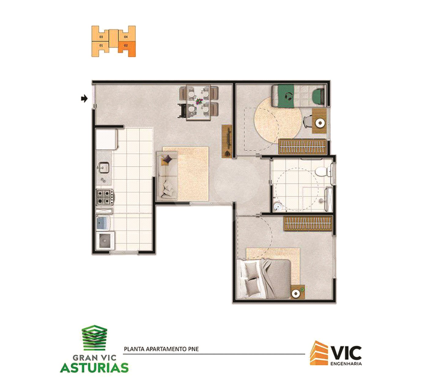 Apartamento à venda com 2 quartos em Jardim Guarujá, Sorocaba, SP