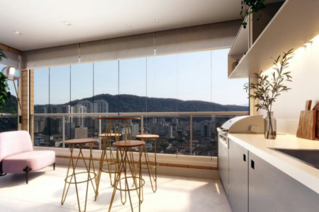 Apartamento à venda, 74 m² por R$ 847.960,31 - Gonzaga - Santos/SP