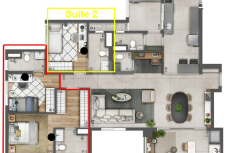 Apartamento à venda com 2 suítes em Jardim Caboré, São Paulo, SP