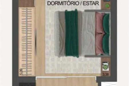 Studio à venda com 1 quarto em Santo Amaro, São Paulo, SP