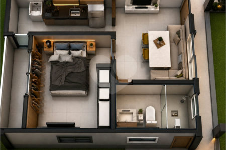 Flat à venda com 1 quarto em Peró, Cabo Frio, RJ