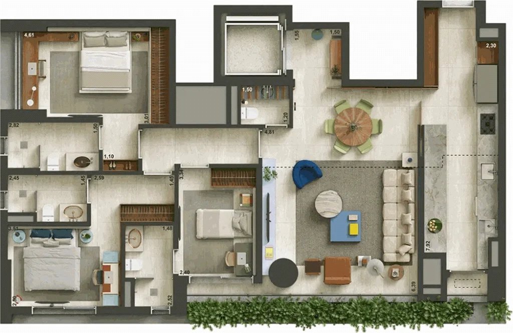 Apartamento à venda com 3 suítes em Cidade Monções, São Paulo, SP