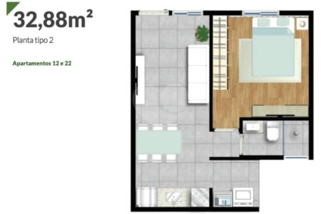 Apartamento à venda com 1 quarto em Vila Gumercindo, São Paulo, SP