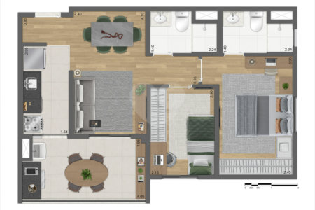 Apartamento à venda com 2 quartos, sendo 1 suíte, em Vila Mariana, São Paulo, SP