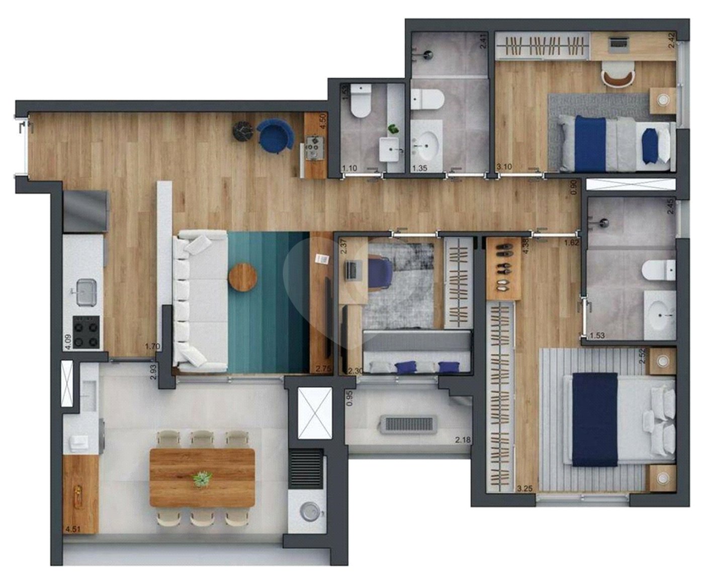 Apartamento à venda com 3 quartos, sendo 1 suíte,  em Vila Cordeiro, São Paulo, SP