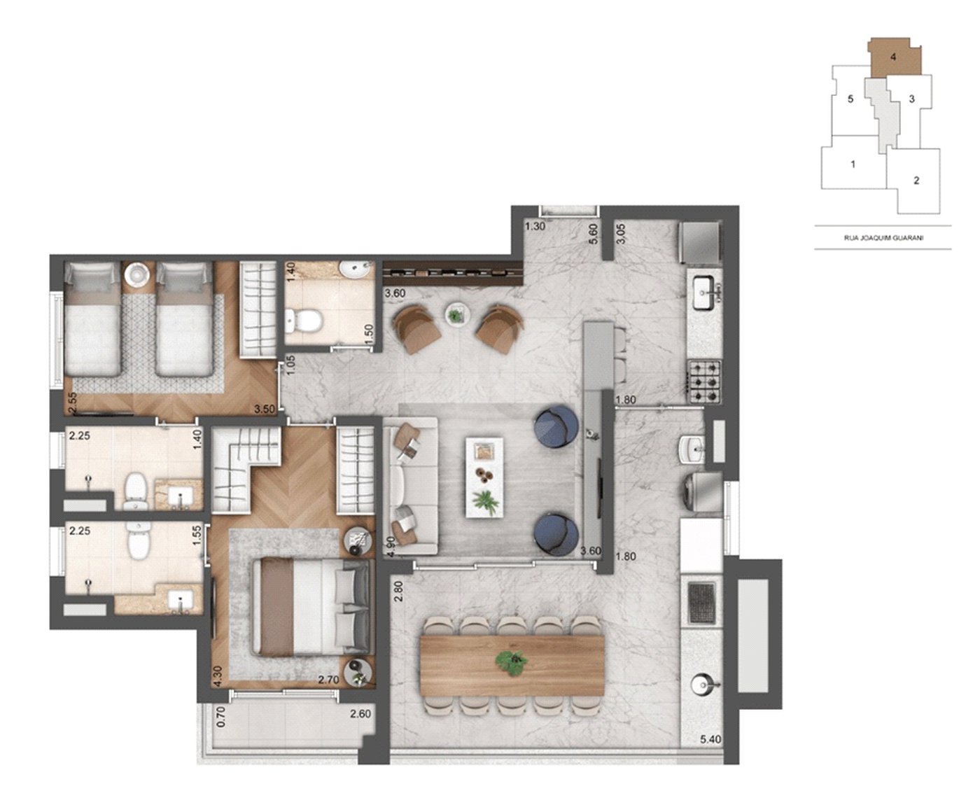 Apartamento à venda com 2 suítes em Jardim das Acácias, São Paulo, SP