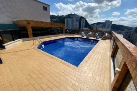 Apartamento com 1 dormitório para alugar, 65 m² por R$ 4.500,00/mês - José Menino - Santos/SP