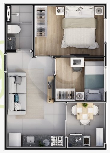 Apartamento 34m² 3