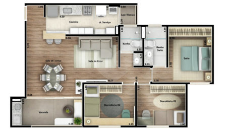 Apartamento à venda com 3 quartos, sendo 1 suíte, em Jardim do Paço, Sorocaba, SP