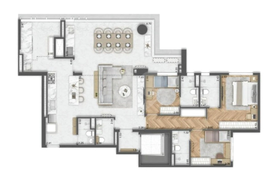 Apartamento NOVO no IPIRANGA 149m² 3 dorm 2 vagas - Alto Padrão - Aceita Permuta