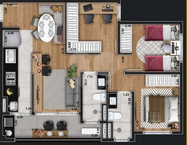 Apartamento 66m² 4