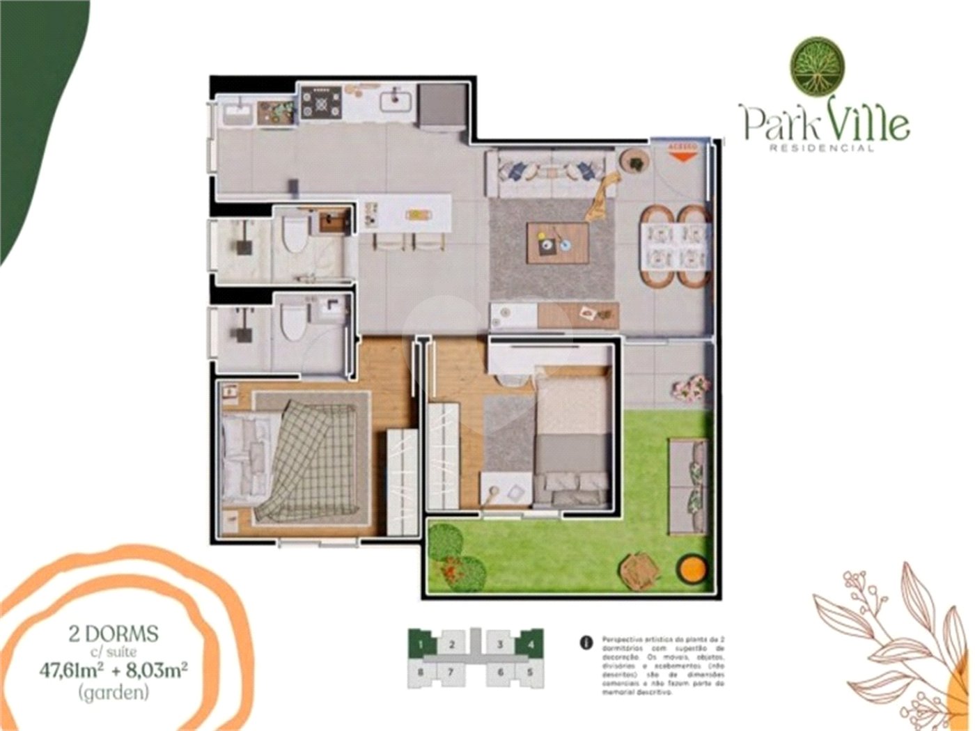 Apartamento à venda com 2 quartos, sendo 1 suíte,  em Chácaras Reunidas São Jorge, Sorocaba, SP