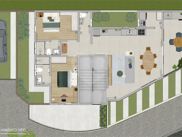 Apartamento à venda com 2 suítes em Bela Vista, Franco da Rocha, SP