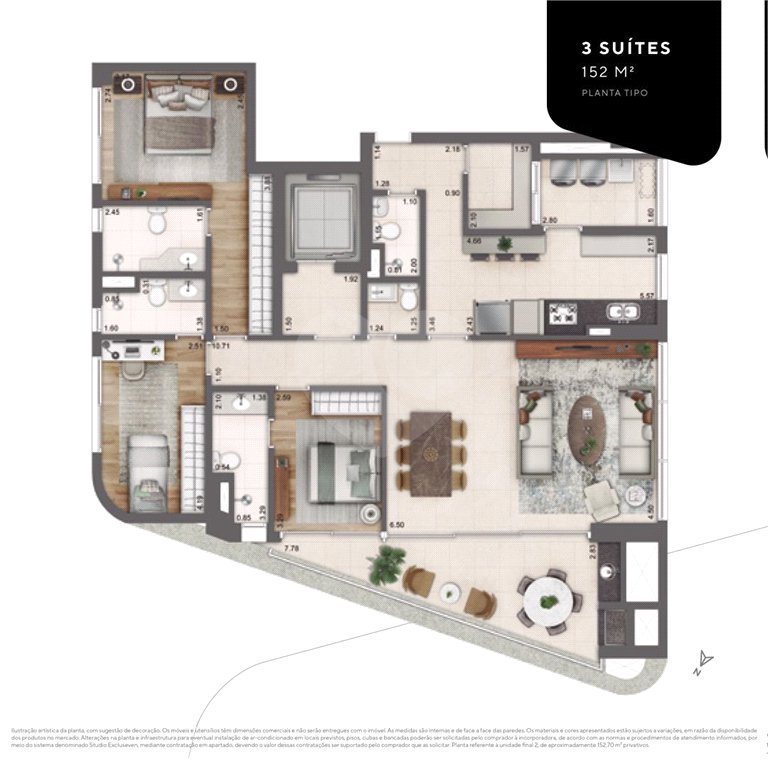 Apartamento à venda com 3 suítes em Vila Olímpia, São Paulo, SP