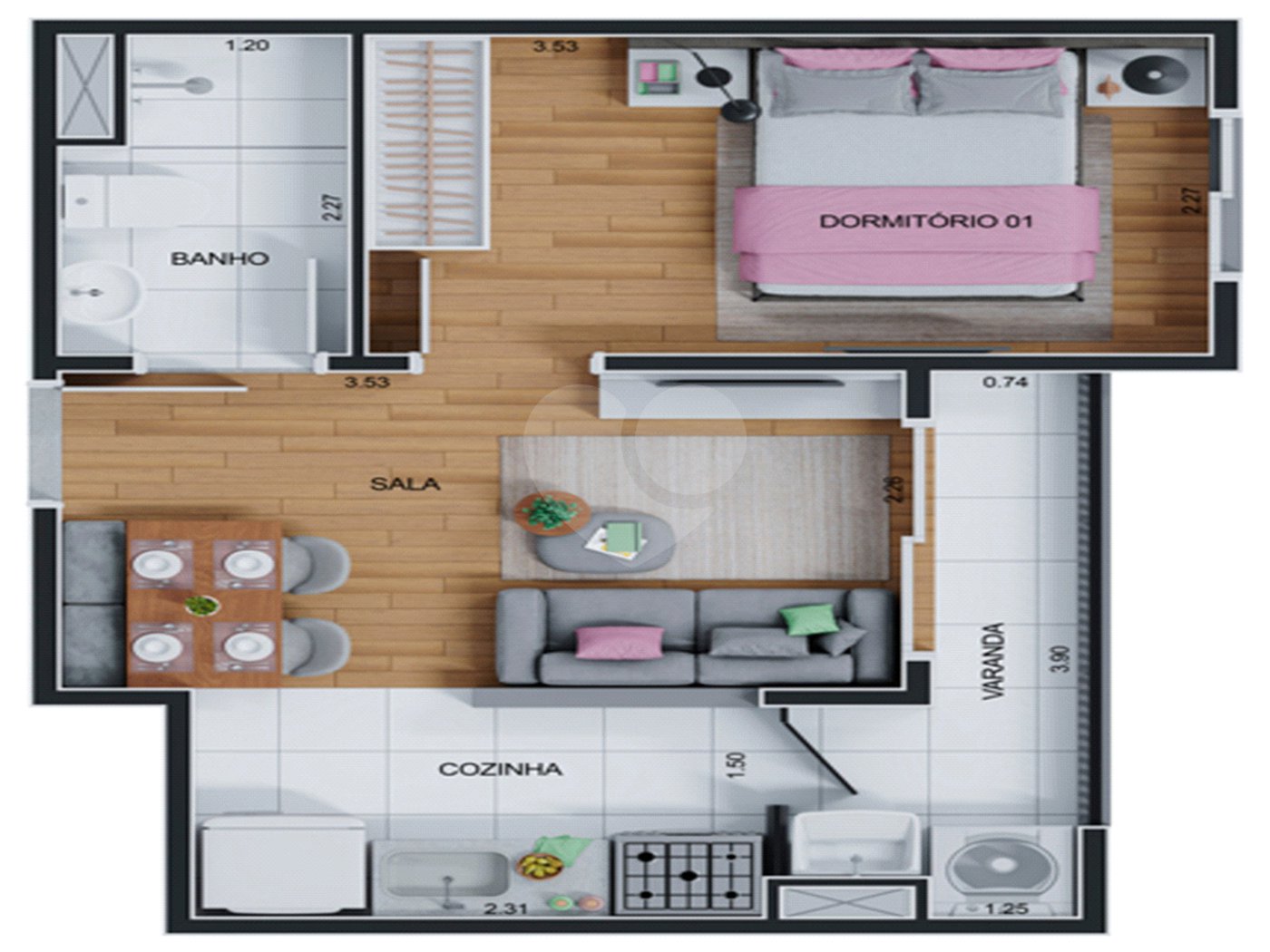 Apartamento à venda com 2 quartos em Jaguaribe, Osasco, SP