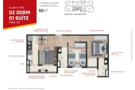 Apartamento à venda com 2 quartos, sendo 1 suíte, em Vila Hortência, Sorocaba, SP