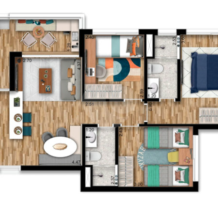 Apartamento à venda com 3 quartos, sendo 1 suíte, em Vila Andrade, São Paulo, SP