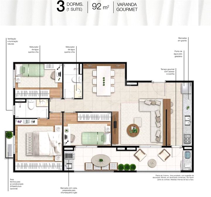 Apartamento à venda com 2 quartos, sendo 1 suíte,  em Jardim São Paulo(zona Norte), São Paulo, SP