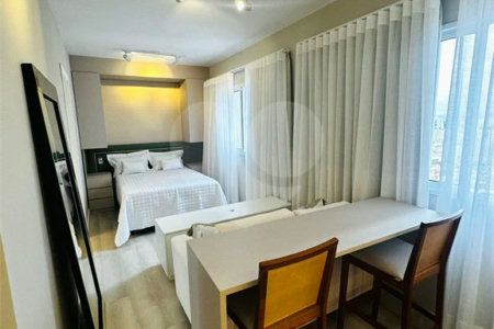 Studio mobiliado, a venda com 27m² - Lazer completo