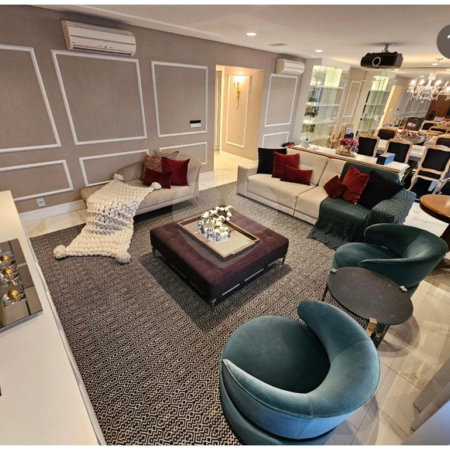 Apartamento mobiliado alto padrão, para venda ou locação, com 4 suítes e 4 vagas, em condomínio-clube no Ipiranga!