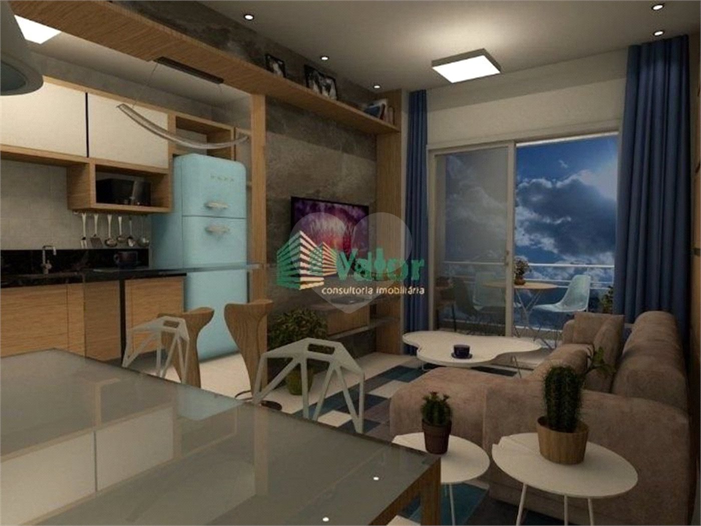 Apartamento com 1 dormitório .