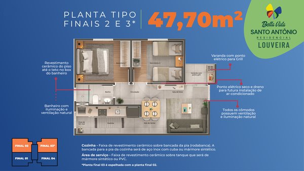 Apartamento 47m² 1