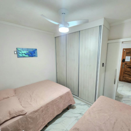 Apartamento mobiliado próximo da praia com 1 dormitório à venda, 32 m² por R$ 390.000 - Embaré - Santos/SP